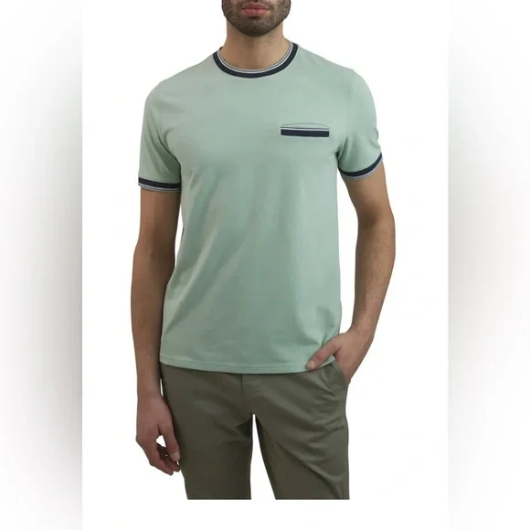 Ben Sherman Short-Sleeve Welt Pocket Ringer Tee size Medium - Picture 5 of 12